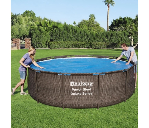 Bestway Cubierta solar para piscina Flowclear 356 cm