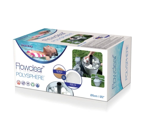 Bestway Bolas filtrantes Flowclear Polysphere 500 g 58475