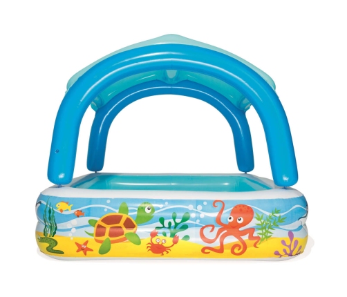 Bestway Piscina de juegos con toldo azul 140x140x114 cm 52192