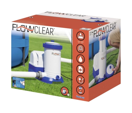 Bestway Bomba de filtro de piscina Flowclear Skimatic 9463 L/h