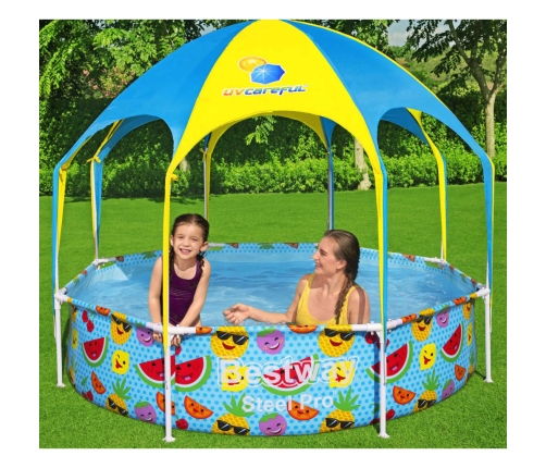 Bestway Piscina elevada para niños Steel Pro UV Careful 244x51 cm