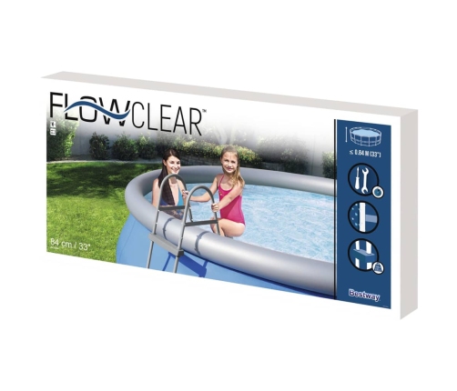 Bestway Escalera para piscina 2 peldaños Flowclear 84 cm