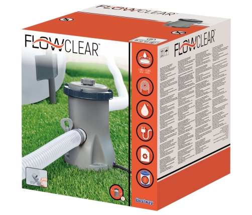 Bestway Bomba de filtro de piscina Flowclear 330 gal