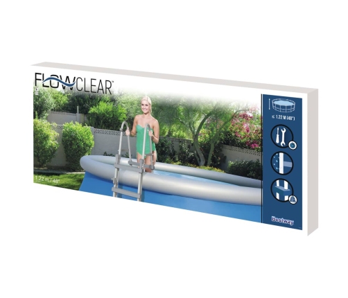 Bestway Flowclear Escalera de piscina de seguridad 4 escalones 122 cm