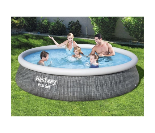 Bestway Juego de piscina inflable Fast Set con bomba 396x84 cm