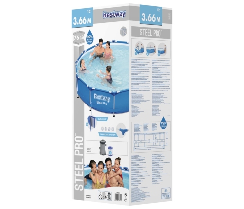 Bestway Piscina con estructura Steel Pro 366x76 cm