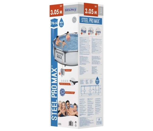 Bestway Piscina de acero Pro MAX 305x76 cm