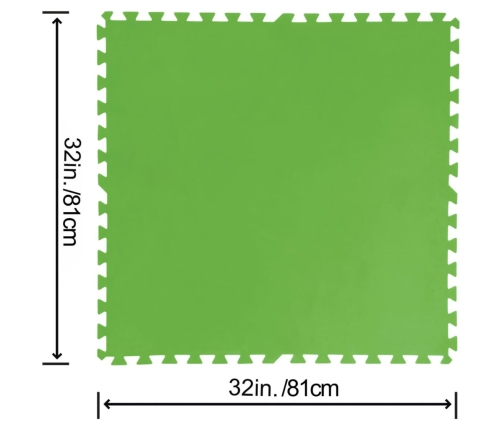 Bestway Flowclear Protectores de suelo 9 piezas Flowclear verde 5,47m²