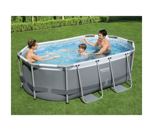 Bestway Piscina sobre el suelo ovalada Power Steel 305x200x84 cm