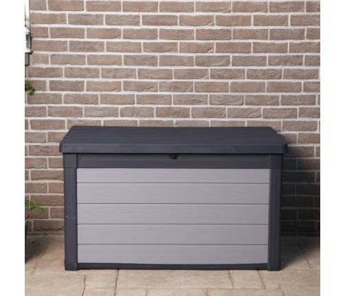 Keter Caja de almacenamiento para jardín Premier gris 380 L