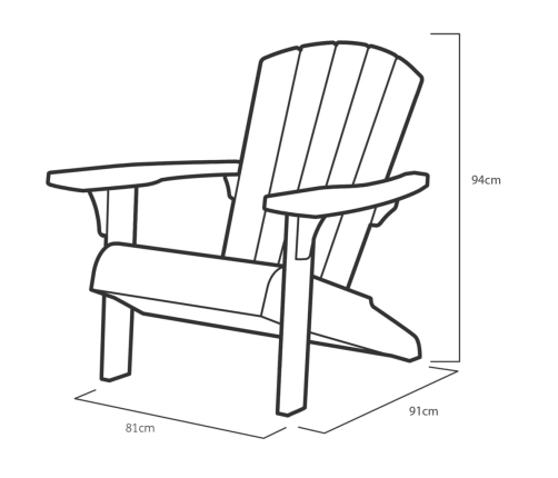 Keter Silla Adirondack Troy color grafito