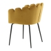 Venture Home Silla de comedor Limhamn terciopelo negro y amarillo