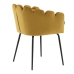 Venture Home Silla de comedor Limhamn terciopelo negro y amarillo