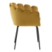 Venture Home Silla de comedor Limhamn terciopelo negro y amarillo