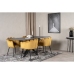 Venture Home Silla de comedor Limhamn terciopelo negro y amarillo