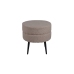 Venture Home Puf de felpa negro y beige Pot 40x40x40 cm