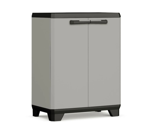 Keter Mueble bajo de almacenamiento Planet gris y negro