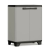 Keter Mueble bajo de almacenamiento Planet gris y negro