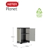 Keter Mueble bajo de almacenamiento Planet gris y negro