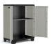 Keter Mueble bajo de almacenamiento Planet gris y negro