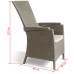 Keter Silla de jardín reclinable Vermont capuchino 238449