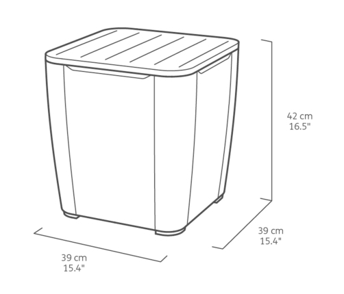 Keter Set de comedor de jardín 3 piezas Iowa grafito 223929