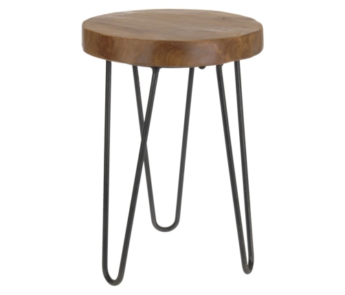 H&S Collection Taburete decorativo con patas de metal 30x42 cm