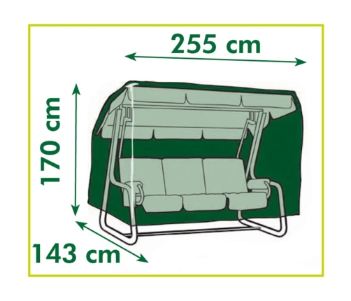 Nature Funda de muebles de jardín para sillón columpio 255x170x143 cm