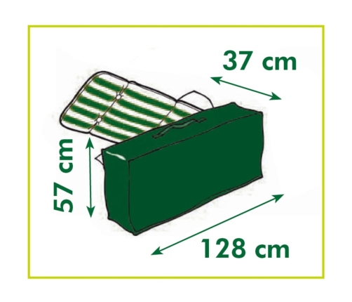 Nature Funda protectora para cojines de jardín 128x57x37 cm