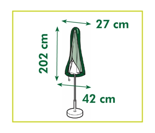 Nature Funda protectora para sombrilla recta 202x42x27 cm