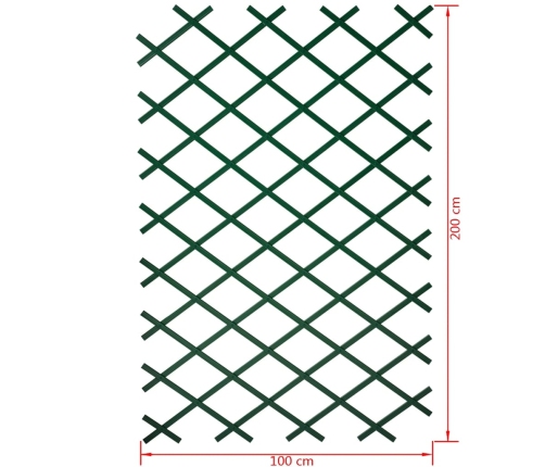 Nature Enrejado de jardín PVC 100x200 cm verde 6040704