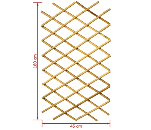 Nature Enrejado de jardín 45x180 cm bambú 6040720