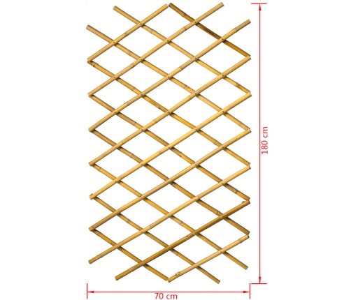 Nature Enrejado de jardín 70x180 cm bambú 6040721