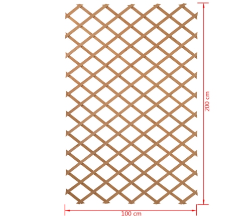 Nature Enrejado de jardín 100x200 cm madera natural 6041703