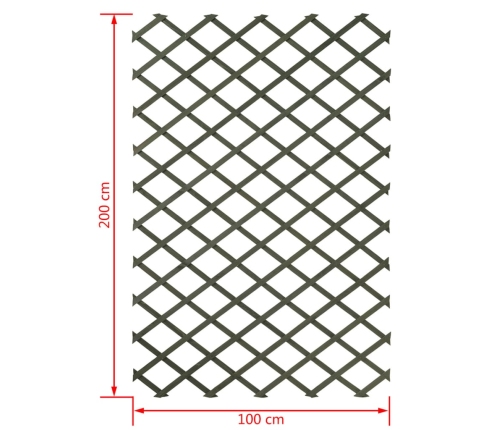 Nature Enrejado de jardín 100x200 cm madera verde 6041704