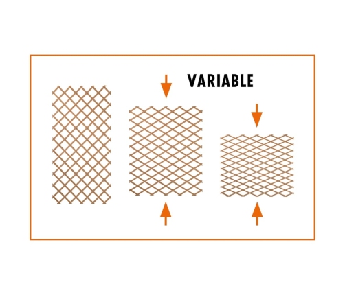 Nature Enrejado de jardín madera marrón 100x300 cm