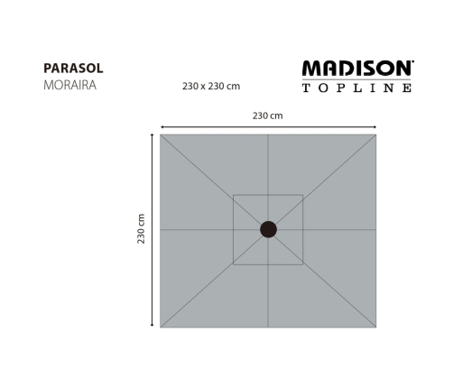 Madison Sombrilla de jardín Moraira taupe 230x230 cm