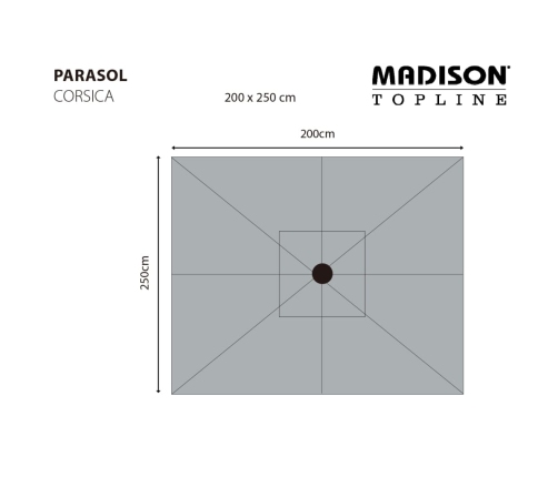 Madison Sombrilla de jardín Corsica taupe 200x250 cm