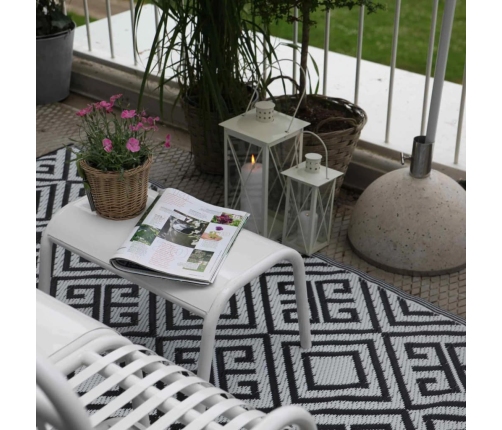 Esschert Design Alfombra de exterior con gráfico 120x186 cm OC12