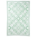 Esschert Design Alfombra de exterior azulejos verde blanco 182x122 cm