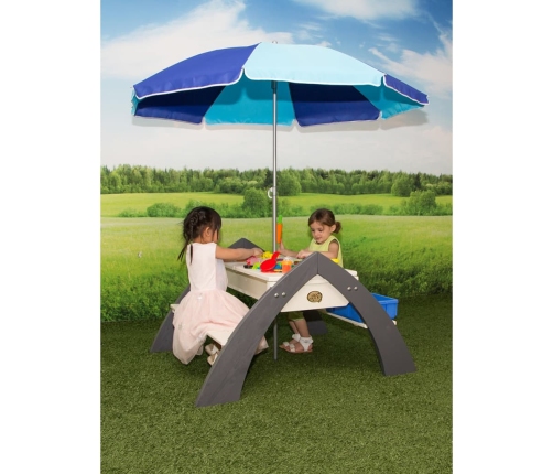 AXI Mesa de picnic infantil Delta gris y blanca A031.023.00