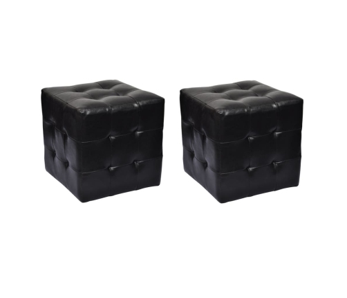 Taburetes cubo negros