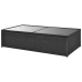 Set de muebles de jardín 4 pzas y cojines ratán sintético negro