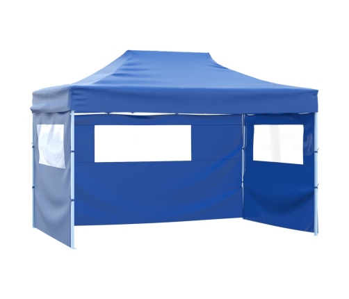 Carpa pleglable Pop-up con 4 paredes 3x4,5 m azul