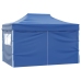 Carpa pleglable Pop-up con 4 paredes 3x4,5 m azul