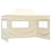 Carpa pleglable Pop-up con 4 paredes 3x4,5 m blanco crema