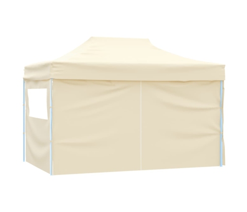 Carpa pleglable Pop-up con 4 paredes 3x4,5 m blanco crema