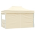 Carpa pleglable Pop-up con 4 paredes 3x4,5 m blanco crema