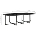 Set comedor de jardín 13 piezas y cojines ratán sintético negro