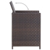 Set comedor de jardín 9 piezas y cojines ratán sintético marrón